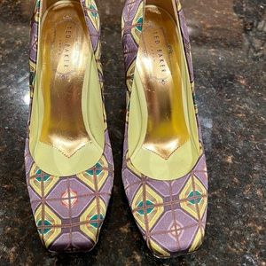 Ted Baker square toe pumps